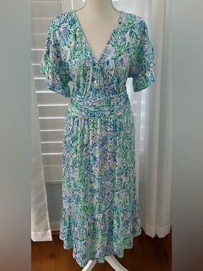 Lilly Pulitzer Juliet Dress 
Surf Blue Soleil It On Me 
SIZE LARGE   *Like New*